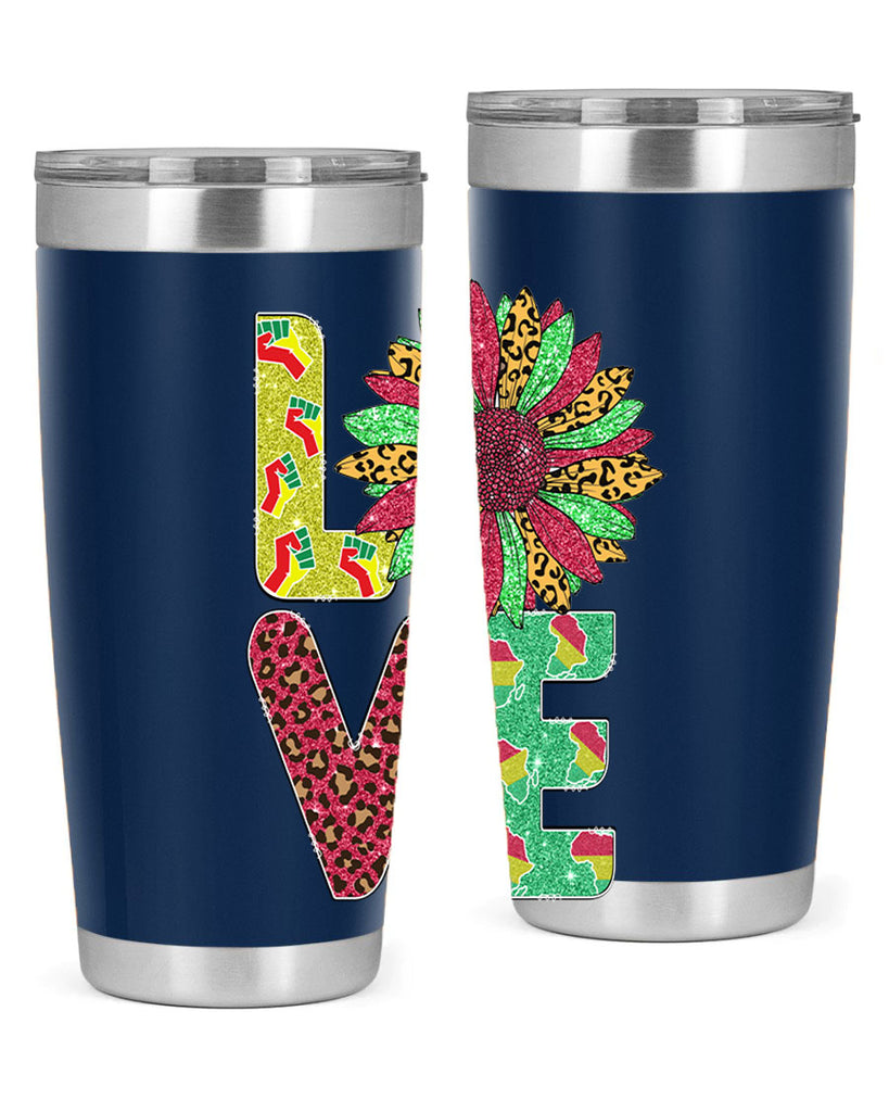 Love Juneteenth Day Fist Sunflower Png 7#- Juneteenth- tumbler
