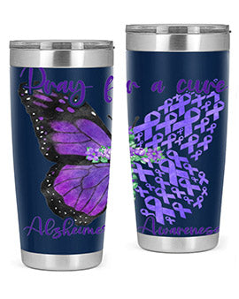 Pray For A Cure AlzheimerS Awareness 208#- alzheimers- Tumbler