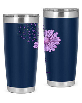 Purple Daisy Faith AlzheimerS Awareness 209#- alzheimers- Tumbler