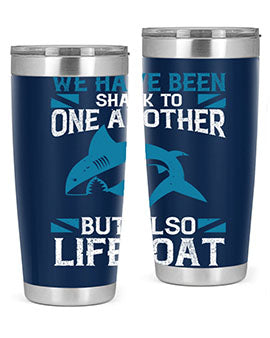 We have been shark to one another but also lifeboat Style 6#- shark  fish- Tumbler