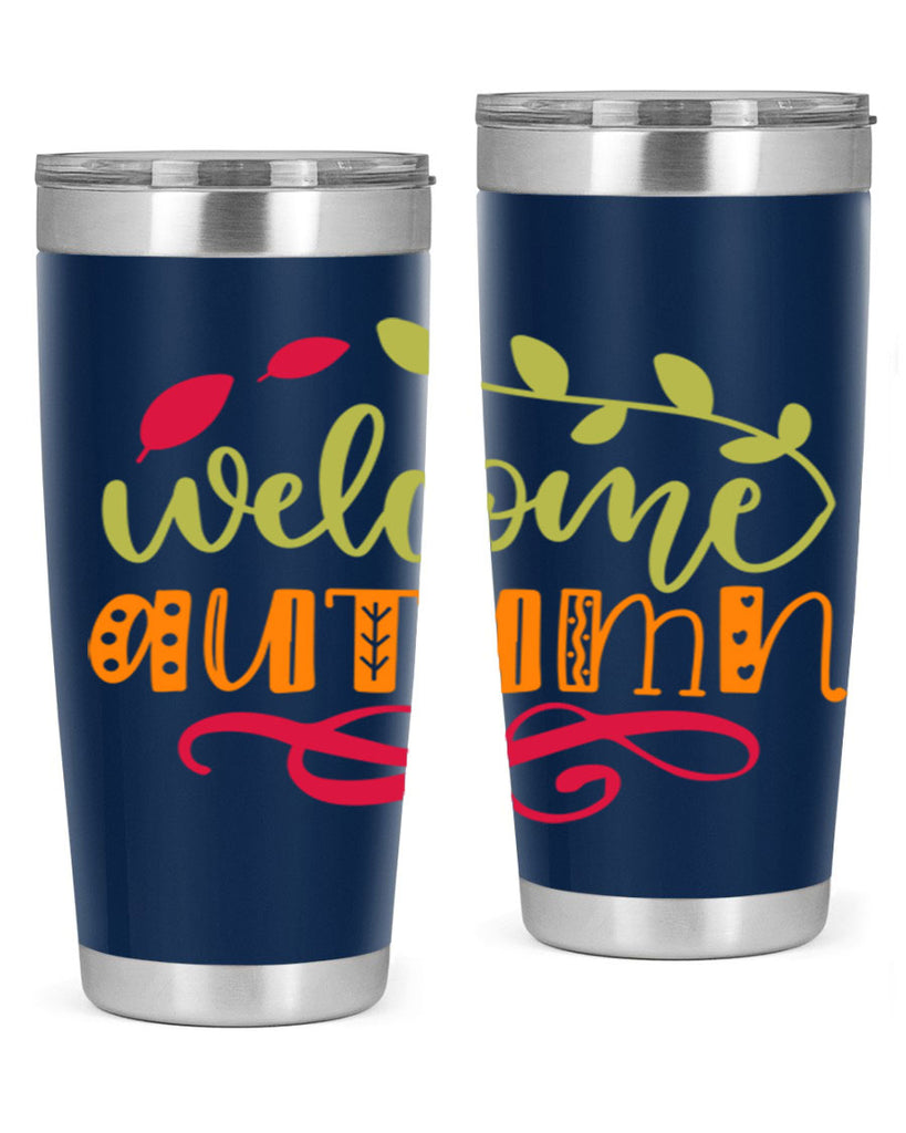 Welcome Autumn 629#- fall- Tumbler