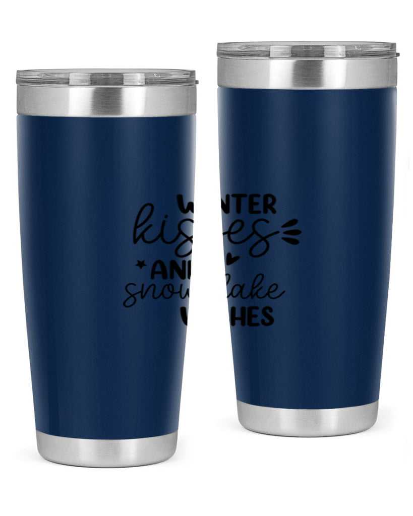 Winter Kisses And Snowflake Wishes 516#- winter- Tumbler