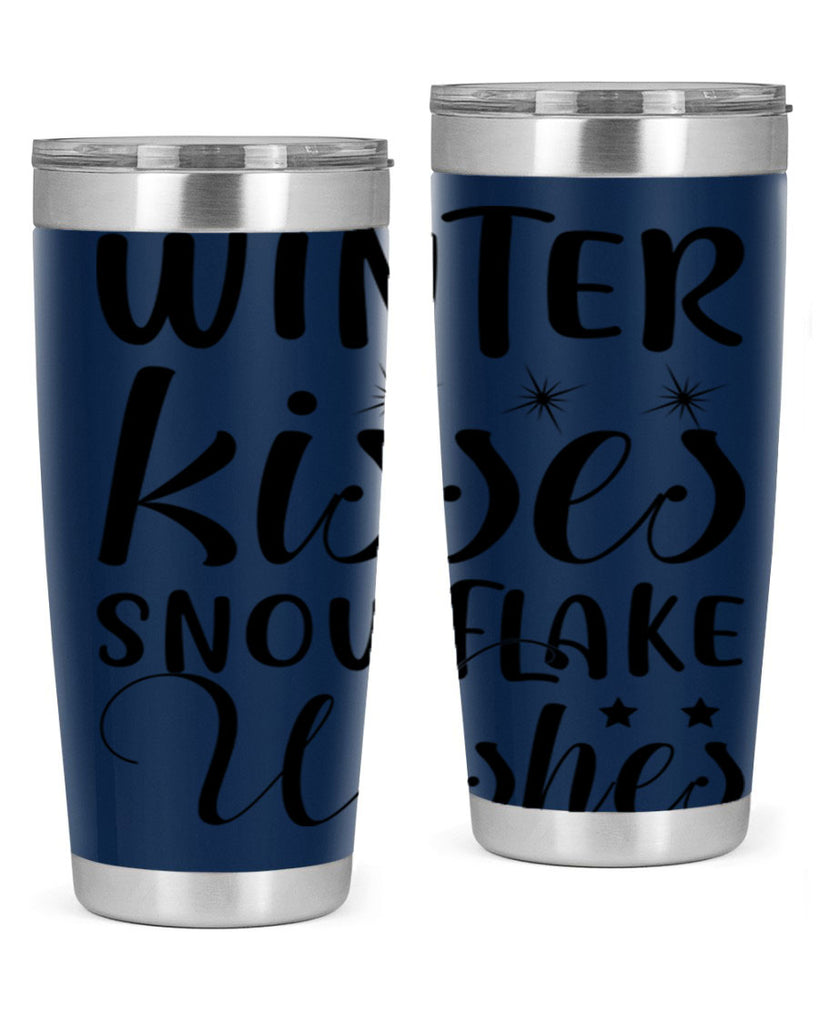 Winter Kisses Snowflake Wishes 561#- winter- Tumbler