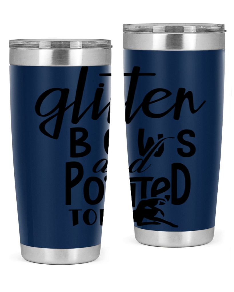 glitter bows and pointed toes 42#- ballet- Tumbler