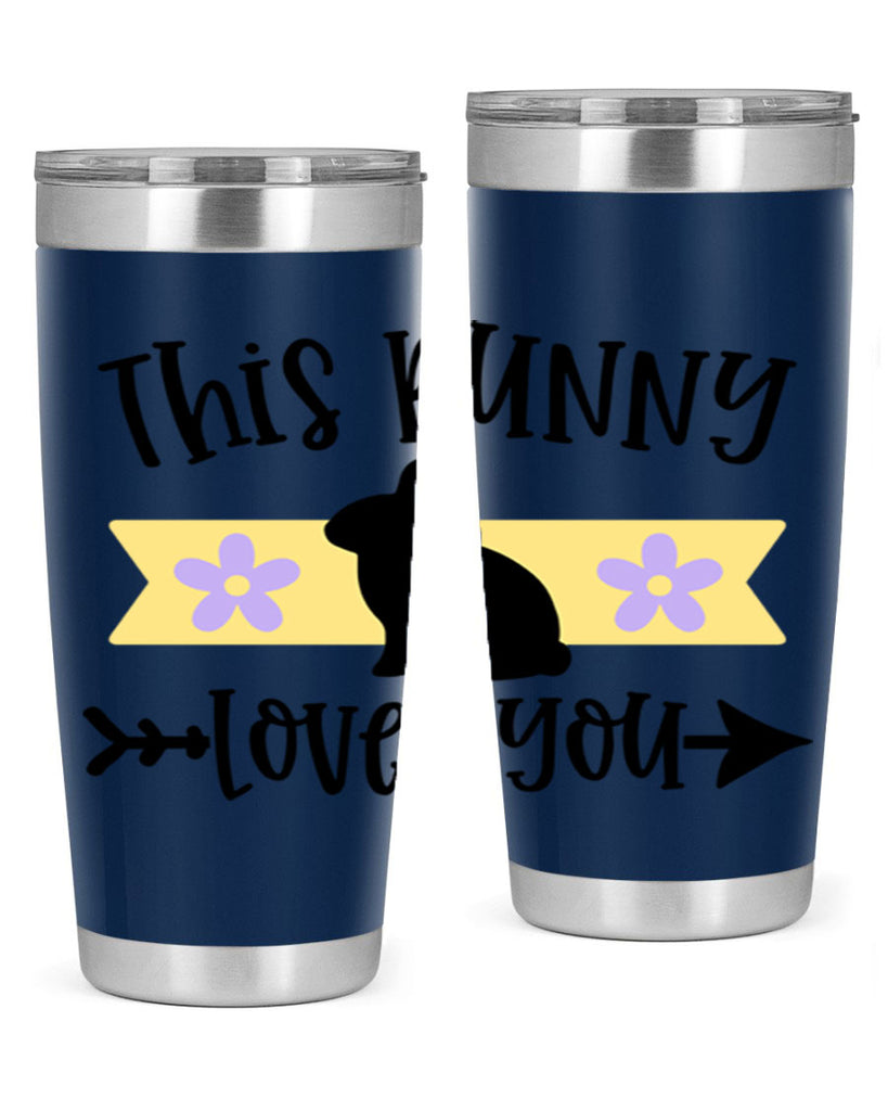 this bunny loves you 10#- easter- Tumbler