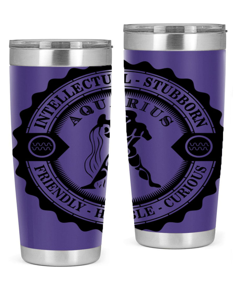 Aquarius balck 44#- zodiac- Tumbler