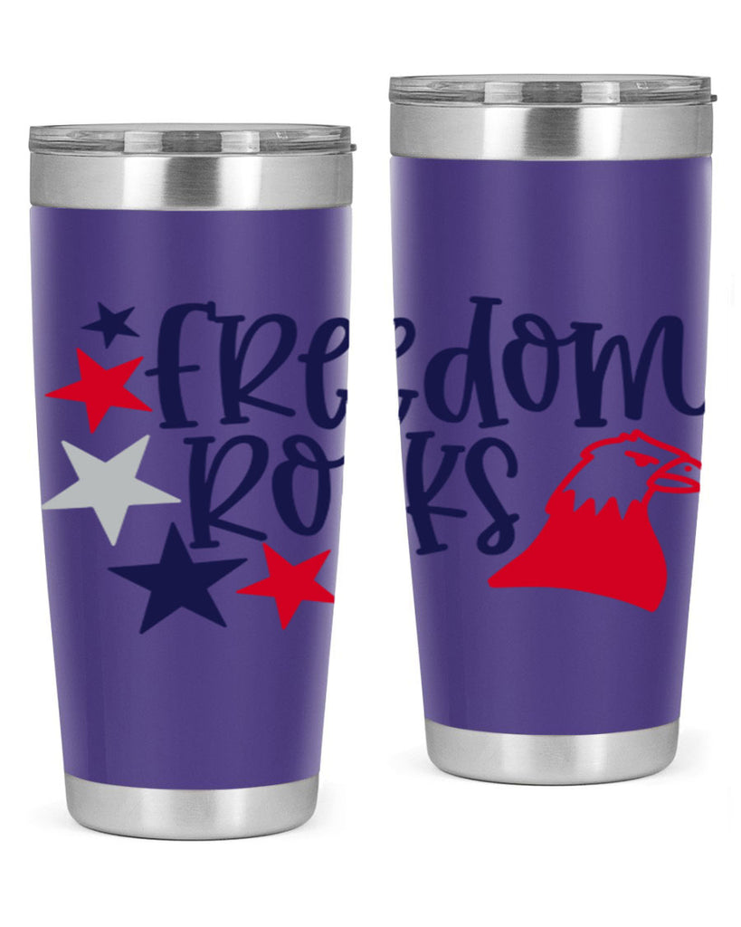 Freedom Rocks Style 148#- Fourt Of July- Tumbler