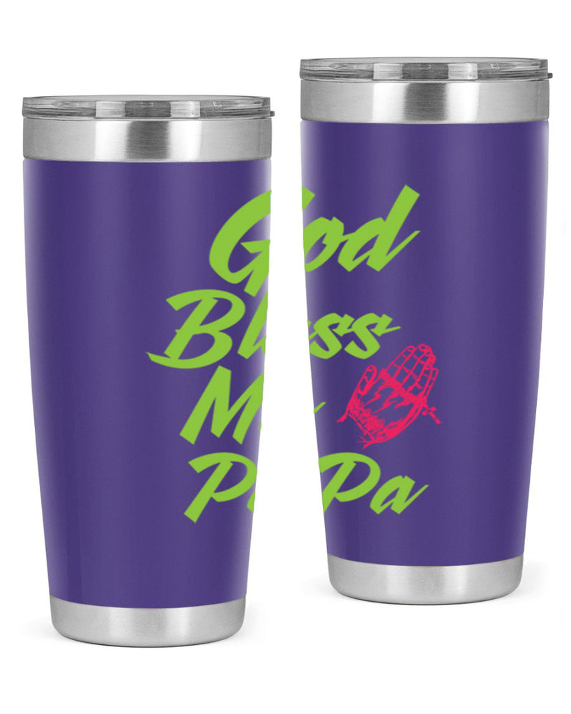 God Bless Papa 107#- grandpa - papa- Tumbler
