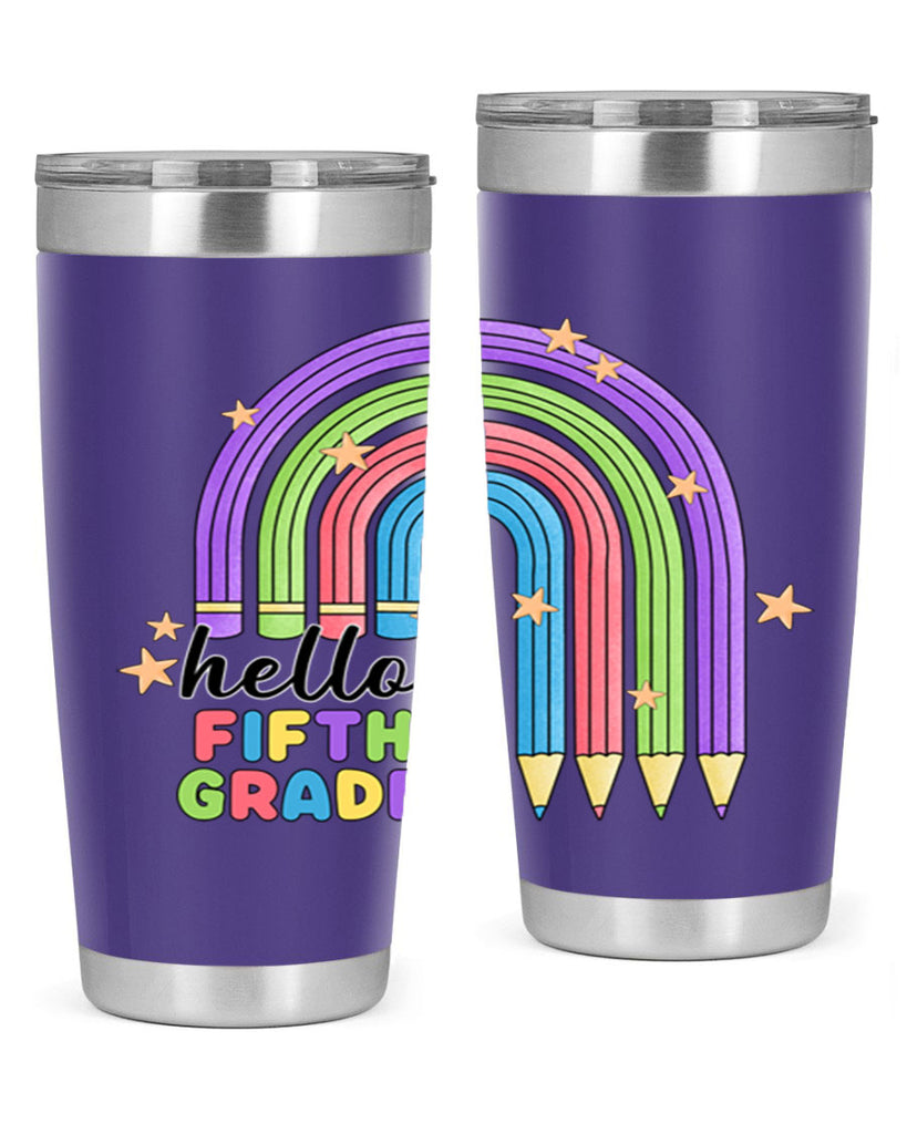 Hello 5th Grade Pencil Rainbow 13#- 5th grade- Tumbler