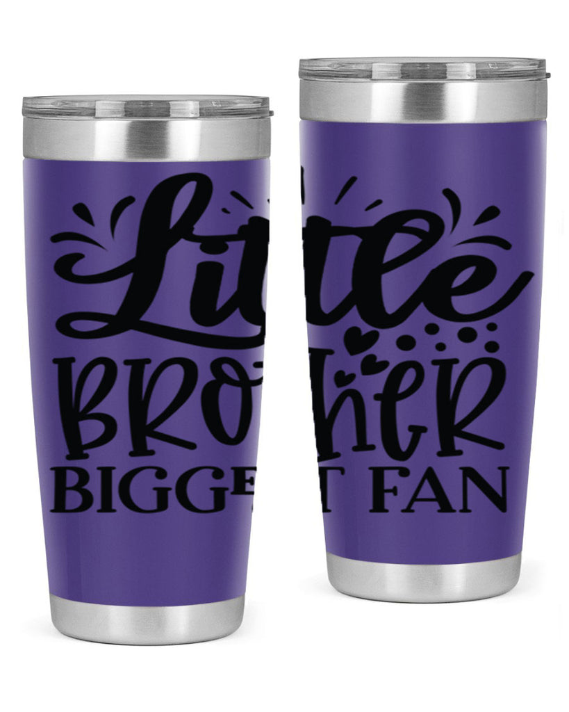 Little Brother Biggest Fan 2056#- baseball- Tumbler