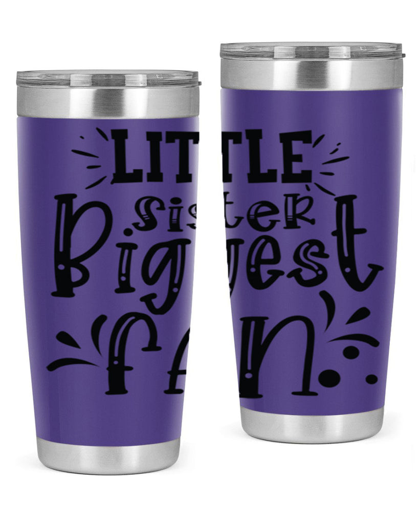 Little Sister Biggest Fan 2055#- baseball- Tumbler