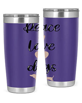 Peace Love Dogs Style 11#- dog- Tumbler