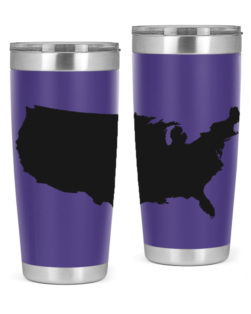 USA Solid Map Style 76#- Fourt Of July- Tumbler
