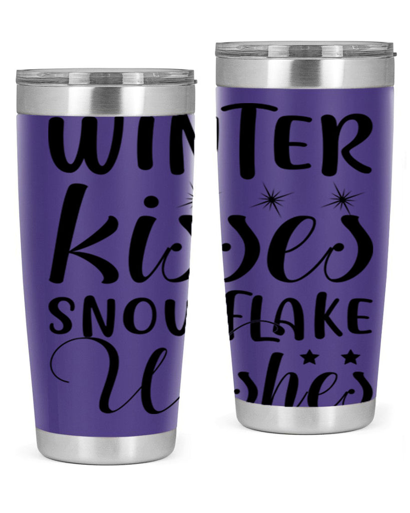 Winter Kisses Snowflake Wishes 561#- winter- Tumbler