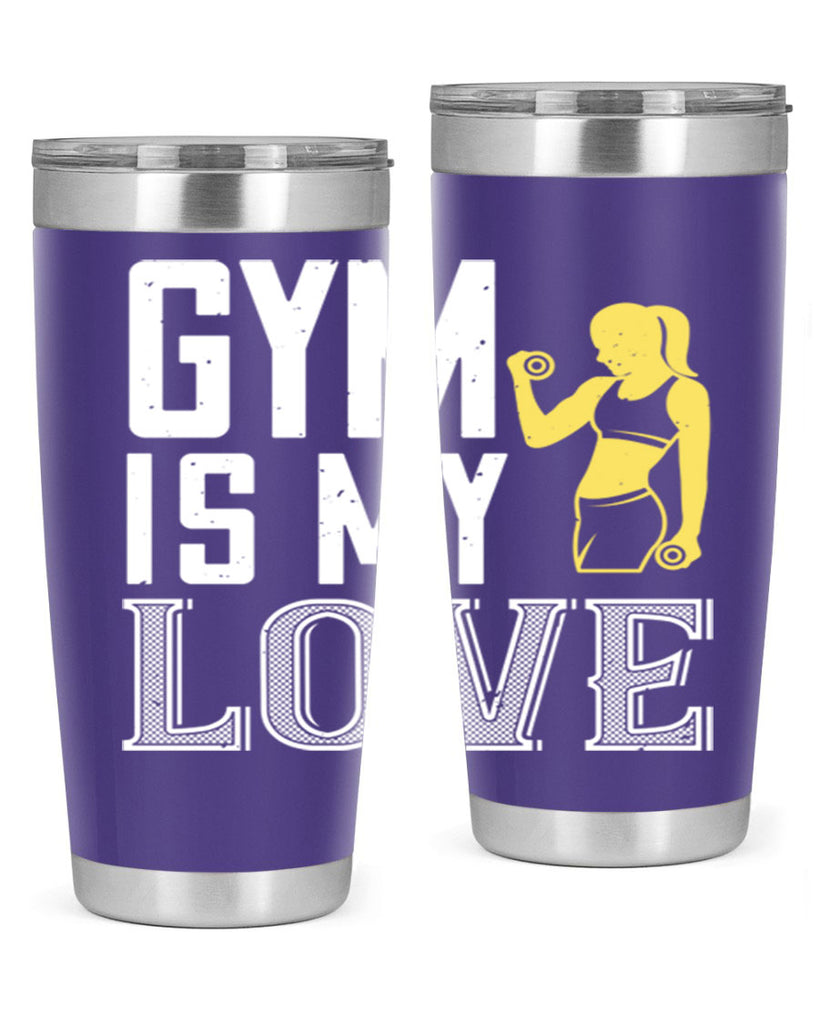 gym is my love 98#- gym- Tumbler