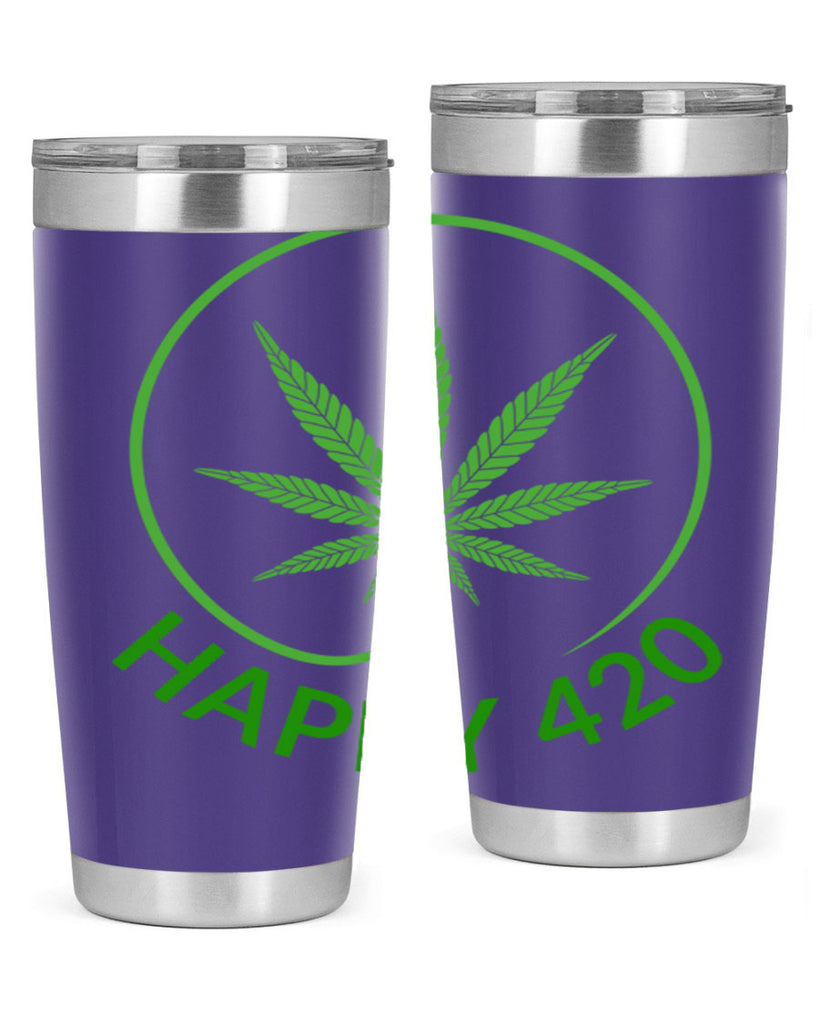 happy 420 100#- marijuana- Tumbler