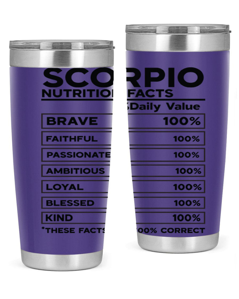 scorpio Nutrition Facts 434#- zodiac- Tumbler