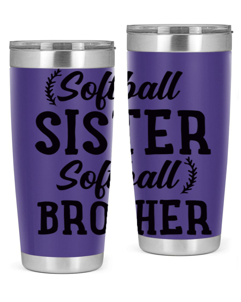 softball sister softball brother 2273#- softball- Tumbler