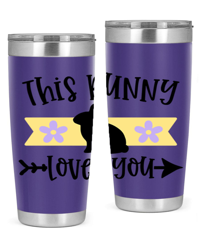 this bunny loves you 10#- easter- Tumbler