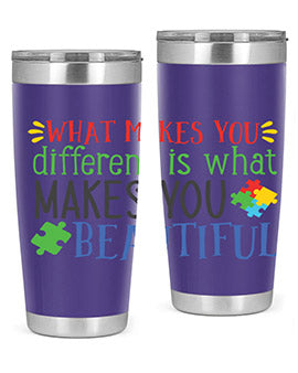 what makes you different is what makes you beautiful Style 3#- autism- Tumbler