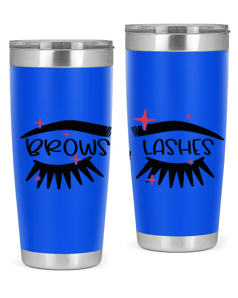 Brows Lashes Style 123#- make up- Tumbler