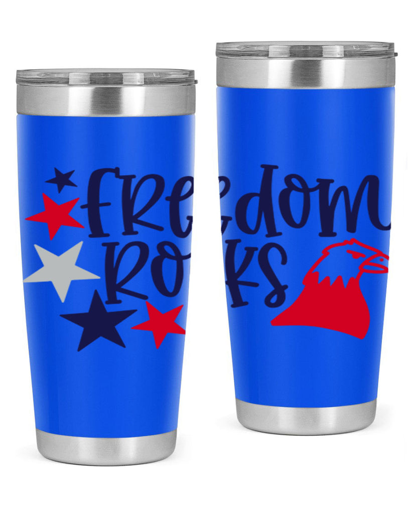 Freedom Rocks Style 148#- Fourt Of July- Tumbler