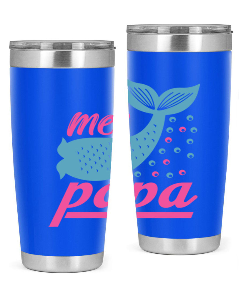 Mer Papa 344#- mermaid- Tumbler