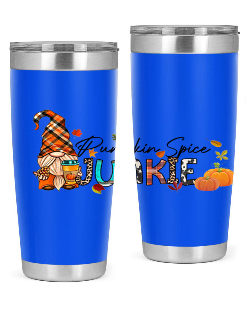 PumpkinSpiceJunkieFallGnome 567#- fall- Tumbler