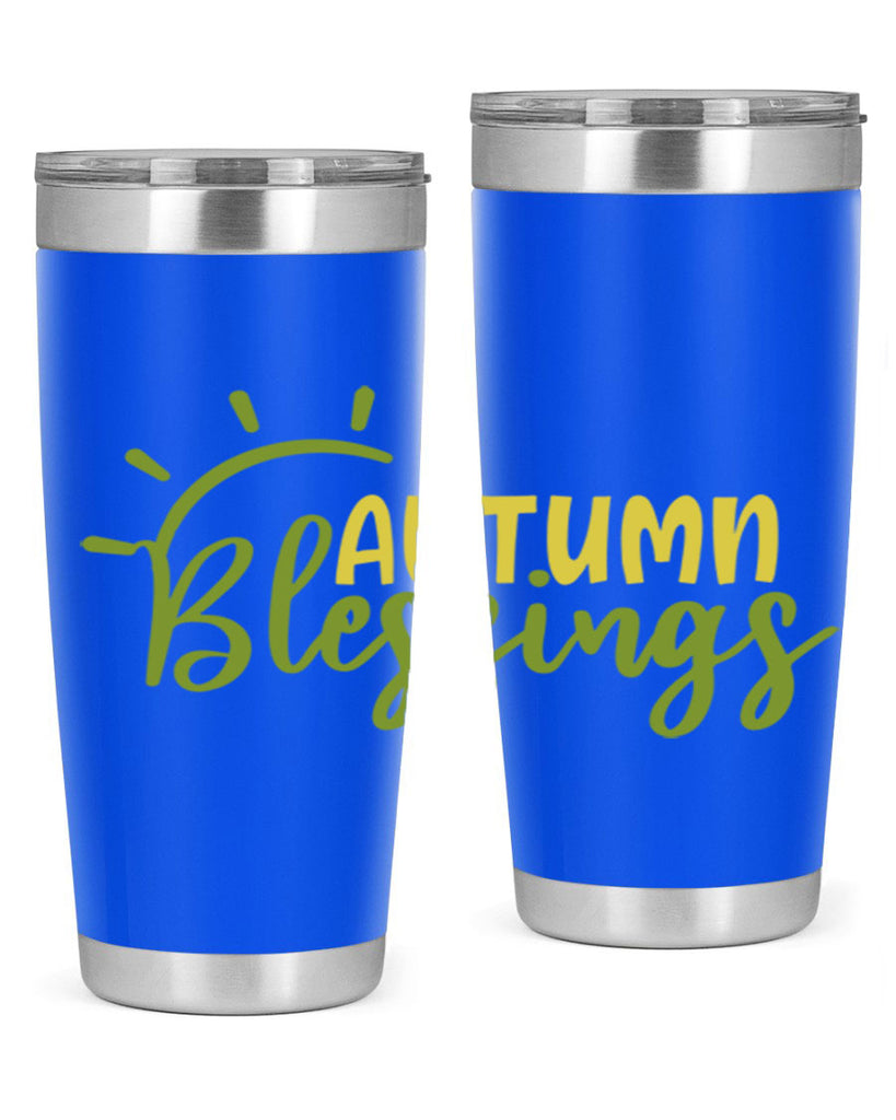 autumn blessings 66#- thanksgiving- Tumbler