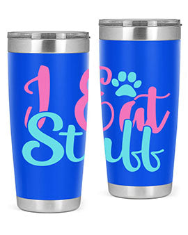 i eat stuff Style 82#- dog- Tumbler
