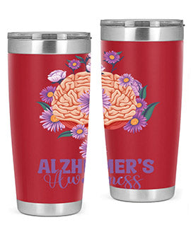 AlzheimerS Awareness Brain 12#- alzheimers- Tumbler
