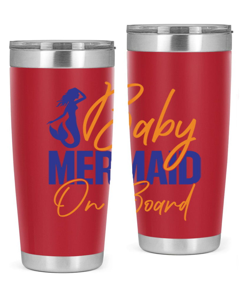 Baby Mermaid on Board 20#- mermaid- Tumbler