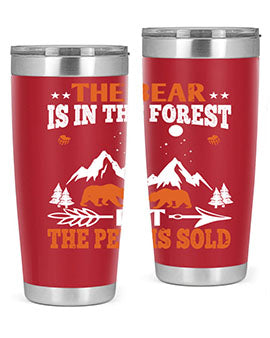 The bear is in the forest, but the pelt is soldd 31#- Bears- Tumbler
