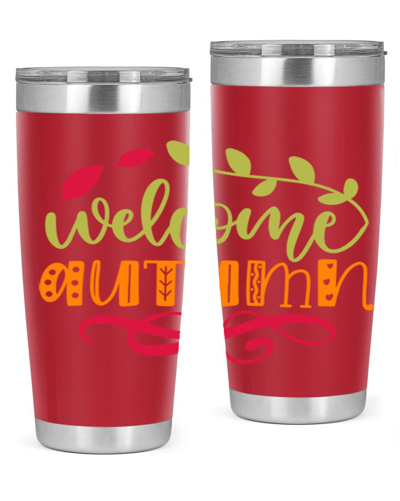 Welcome Autumn 629#- fall- Tumbler