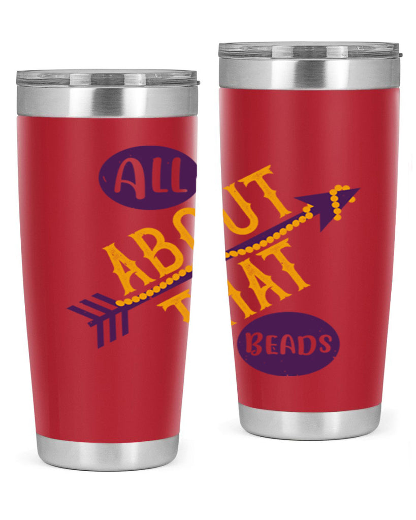 all about that beads 62#- mardi gras- Tumbler