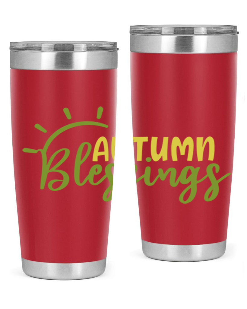 autumn blessings 66#- thanksgiving- Tumbler