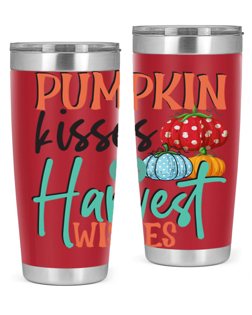 pumpkin kisses harvest wishes 526#- fall- Tumbler