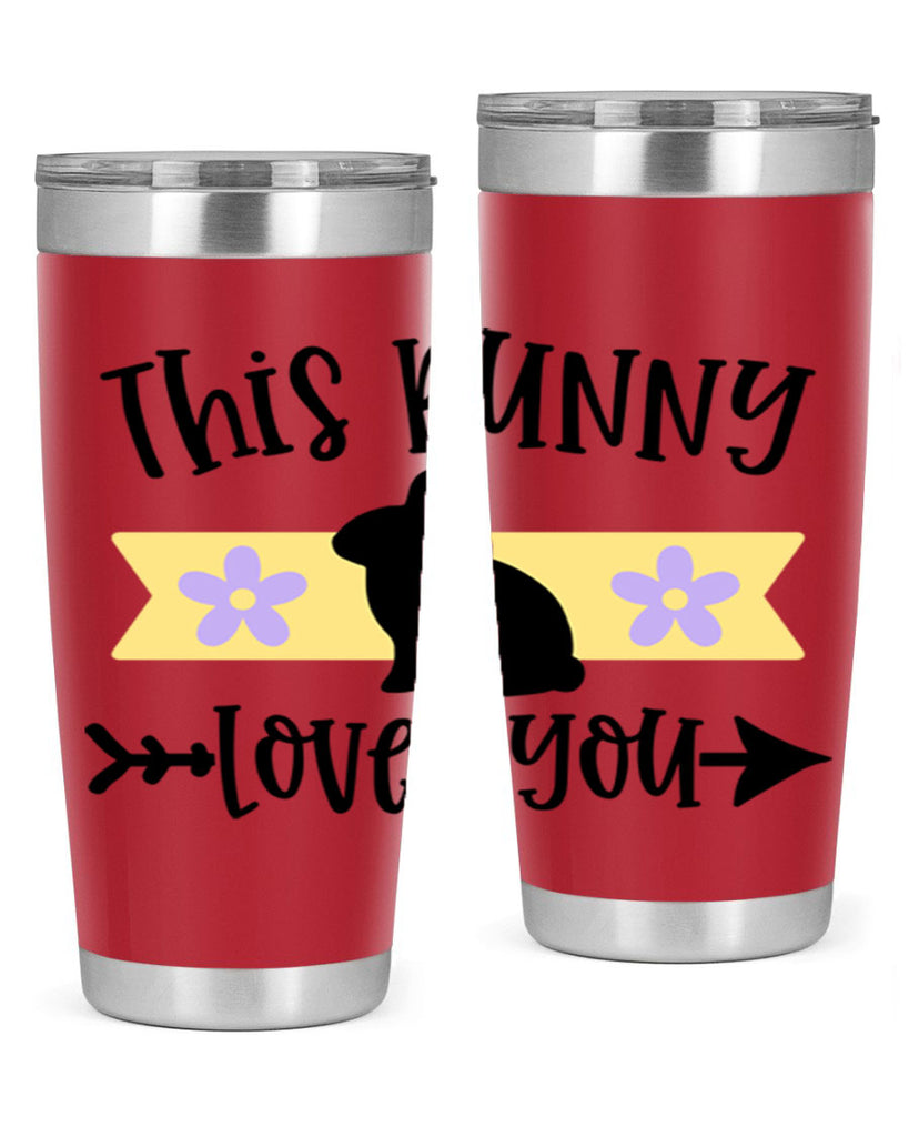 this bunny loves you 10#- easter- Tumbler