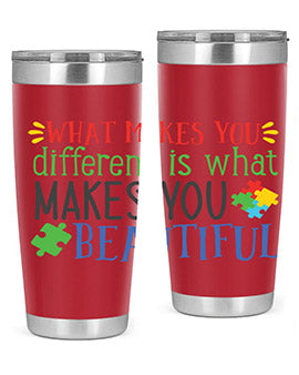 what makes you different is what makes you beautiful Style 3#- autism- Tumbler