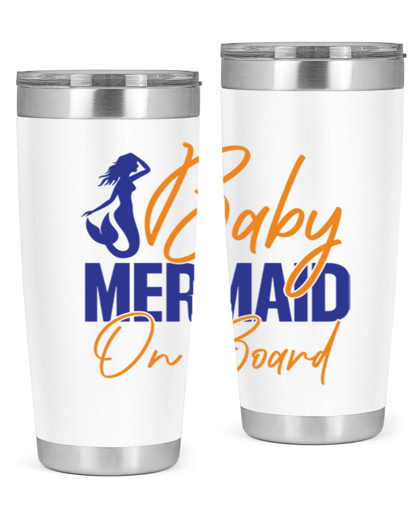 Baby Mermaid on Board 20#- mermaid- Tumbler