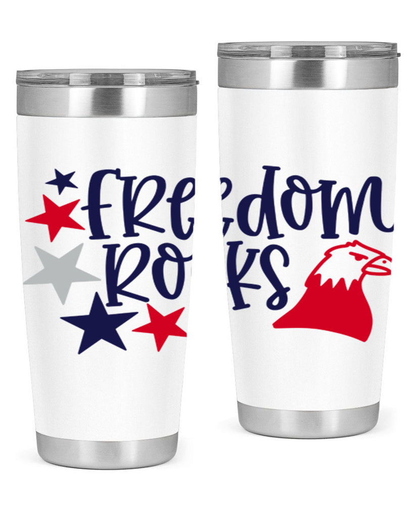Freedom Rocks Style 148#- Fourt Of July- Tumbler
