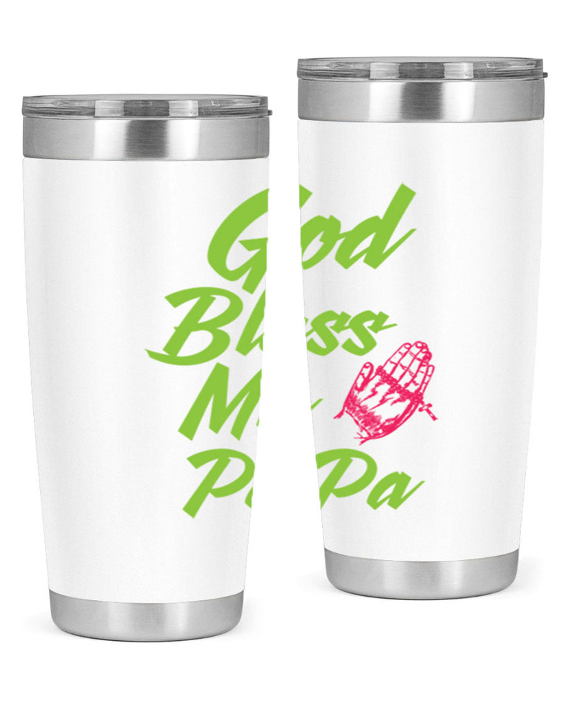 God Bless Papa 107#- grandpa - papa- Tumbler