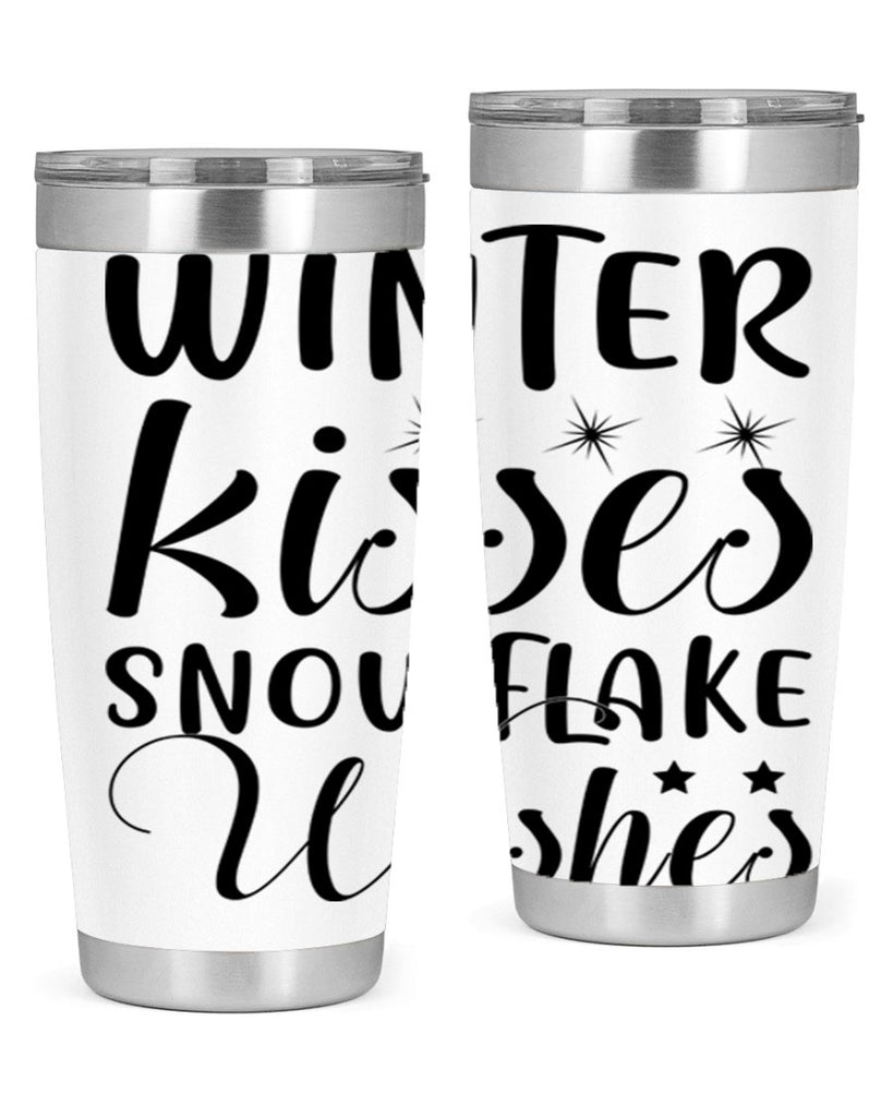 Winter Kisses Snowflake Wishes 561#- winter- Tumbler