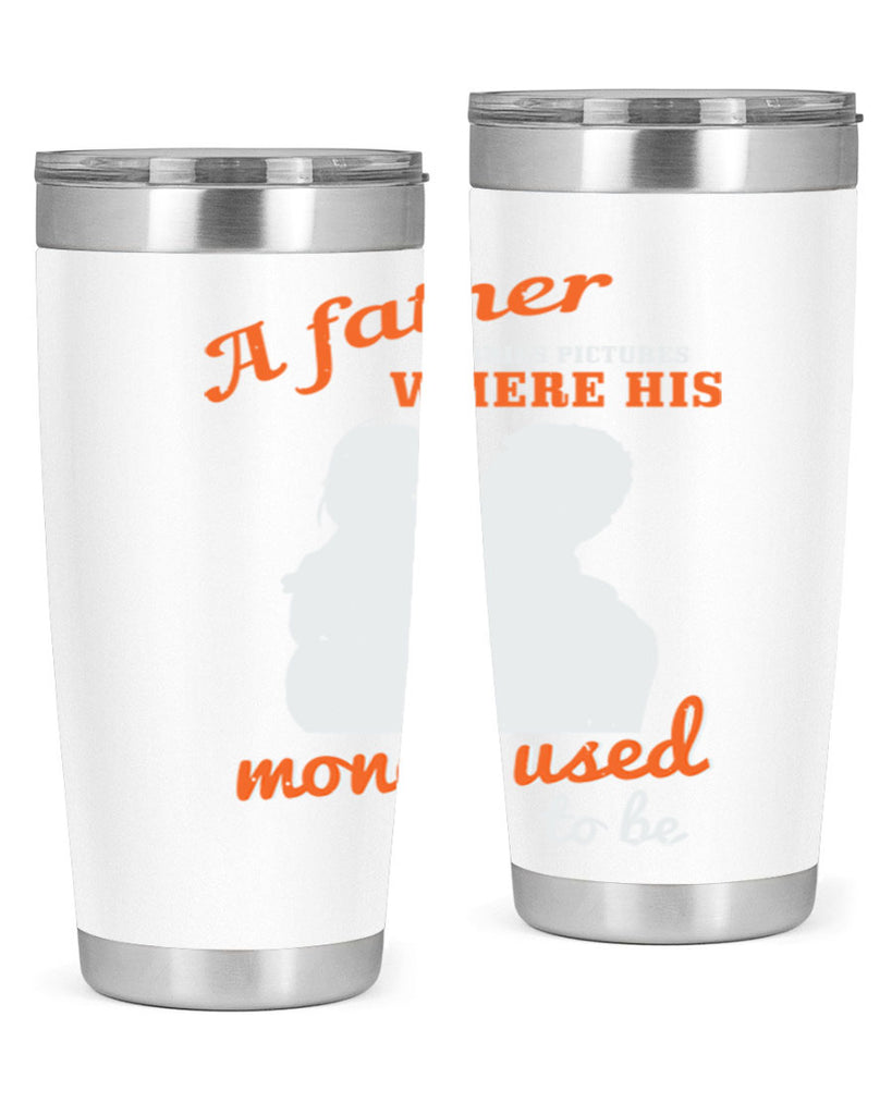 a father carries pictures 273#- fathers day- Tumbler