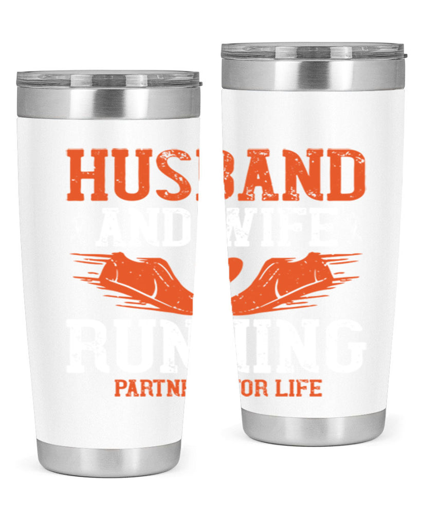 husband and wife running partners for life 41#- running- Tumbler
