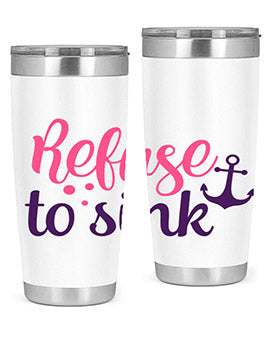 refuse to sink Style 4#- breast cancer- Tumbler