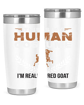this is my human costume im really a red goat Style 1#- goat- Tumbler