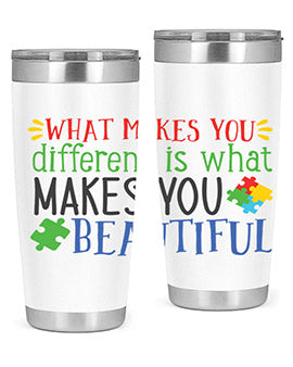 what makes you different is what makes you beautiful Style 3#- autism- Tumbler