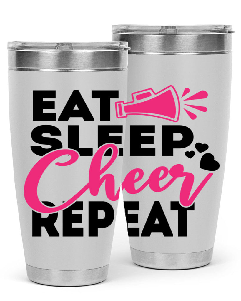 Eat Sleep Cheer Repeate 1315#- cheer- Tumbler