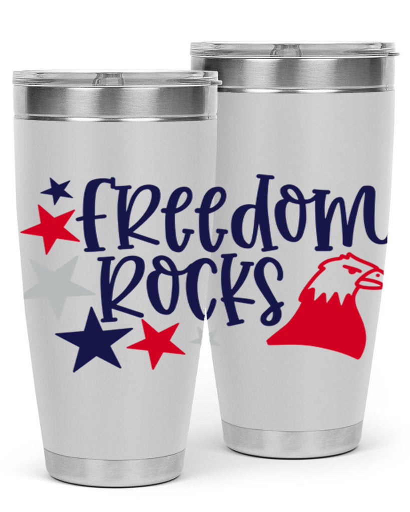Freedom Rocks Style 148#- Fourt Of July- Tumbler